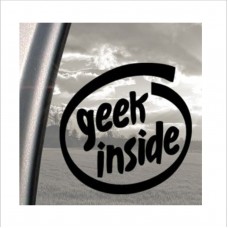 Geek Inside Black Decal Car Truck Bumper Window Sticker 